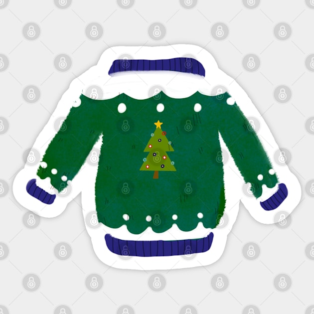 Christmas sweater Tree Sticker by bruxamagica